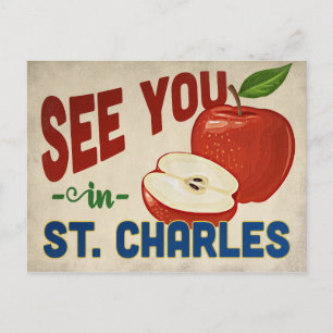 St. Charles Missouri Apple - Vintage Travel Briefkaart