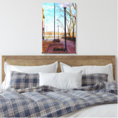 St Charles Walkway Painterly Canvas Afdruk (Insitu (Slaapkamer))