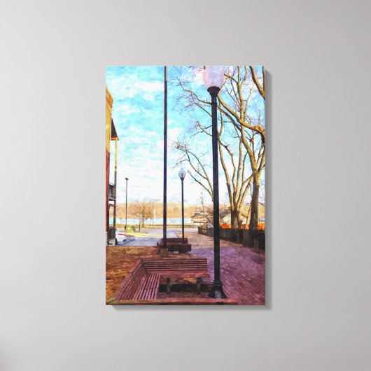 St Charles Walkway Painterly Canvas Afdruk (Voorkant)