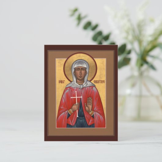 St. Christina Prayer Card Briefkaart (Staand voorkant)