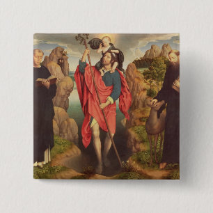 St. Christopher , 1484 Vierkante Button 5,1 Cm