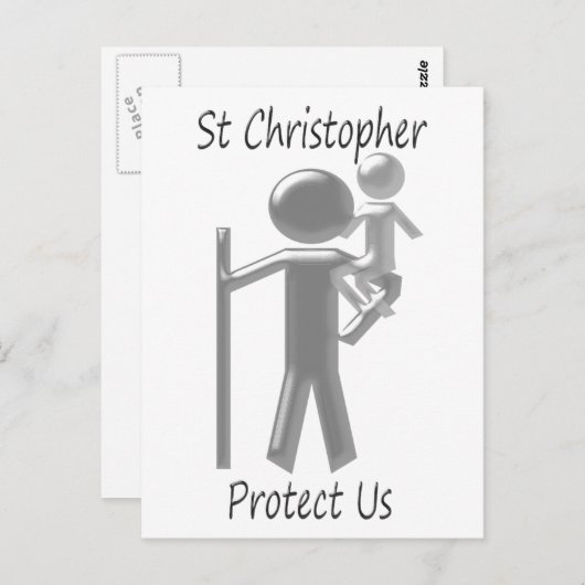 St Christopher Briefkaart (Voorkant / Achterkant)