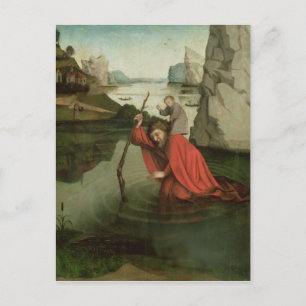 St. Christopher Carrying the Christus Child Briefkaart
