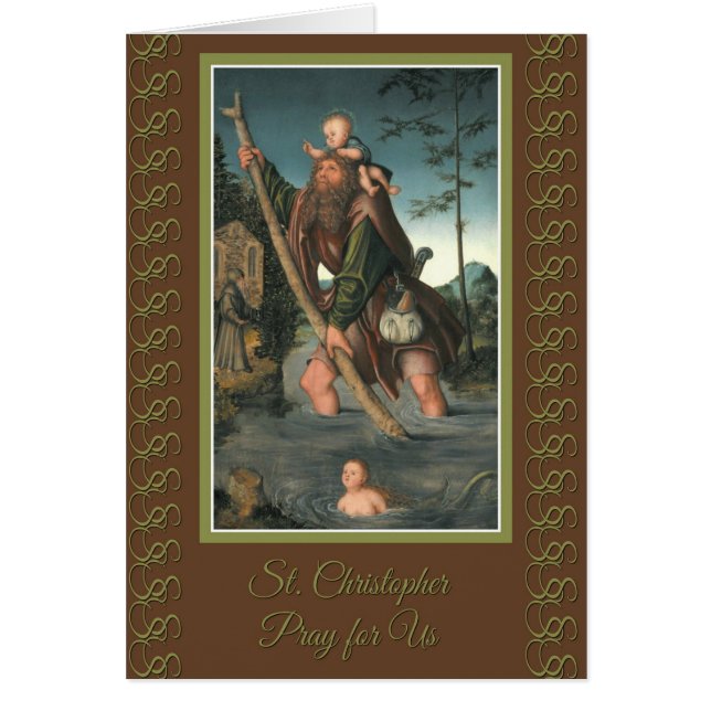 St. Christopher & Christus Kindmotorist Patron (Voorkant)