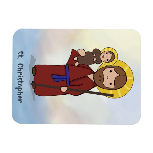 St. Christopher Feast Day Saint Magneet (Horizontaal)