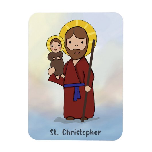 St. Christopher Feast Day Saint Magneet (Verticaal)