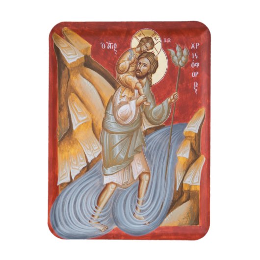 St Christopher Icon Magnet Magneet (Verticaal)