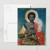 St. Christopher Orthodox Christelijk Icoon Briefka Briefkaart (Voorkant / Achterkant)