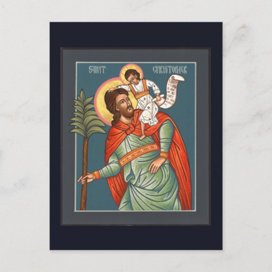 St. Christopher Prayer Card Briefkaart (Voorkant)
