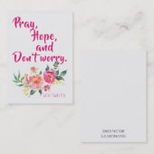 St Citation de l'aumônier Pio avec la carte sainte (Devant / Derrière)