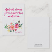 St Citation de l'aumônier Pio avec la carte sainte (Devant / Derrière)