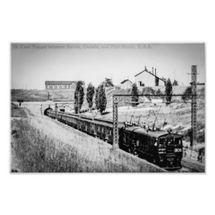 St. Clair River Tunnel Post Card Foto Afdruk