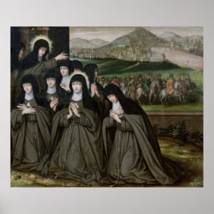 St. Claire met haar zuster, Agnes en Nuns Poster