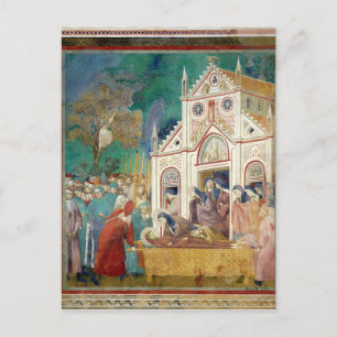St. Clare Embraces het lichaam van St. Francis Briefkaart