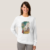 St. Clare Embraces het lichaam van St. Francis T-shirt (Voorkant volledig)
