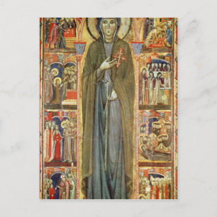 St. Clare met Scenes uit haar leven Briefkaart