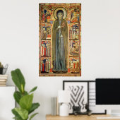 St. Clare met Scenes uit haar leven Poster (Thuiskantoor)