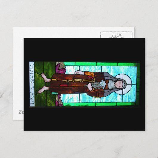 St. Clare of Assisi briefkaart (Voorkant / Achterkant)