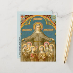 St. Clare of Assisi & Nuns (SAU 027b) Briefkaart