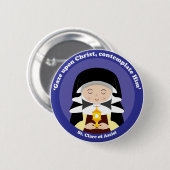 St. Clare of Assisi Ronde Button 5,7 Cm (Voorkant /achterkant)