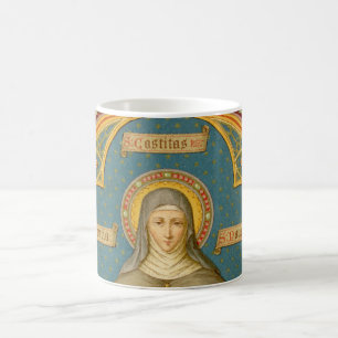 St. Clare of Assisi & Scrolls of Vows (SAU 027) Koffiemok