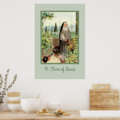 St. Clare of Assisi Watering Flowers (M 065) Poster (Keuken)