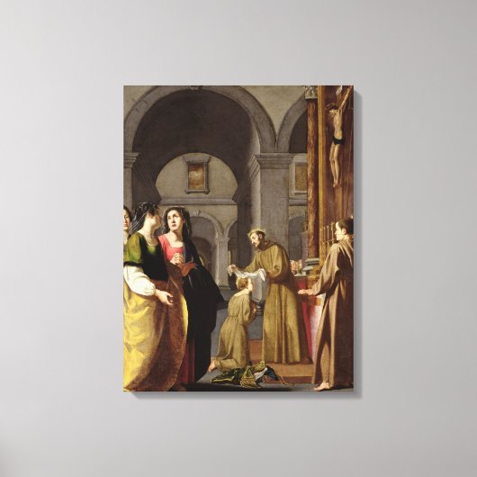 St. Clare Receive the Veil from St. Francis Canvas Afdruk (Voorkant)