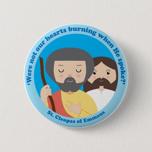 St. Cleopas van Emmaus Ronde Button 5,7 Cm (Voorkant)