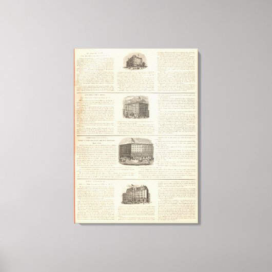 St Cloud Hotel, Westminster Hotel Canvas Afdruk (Voorkant)