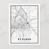 St. Cloud Map Briefkaart (Voorkant)