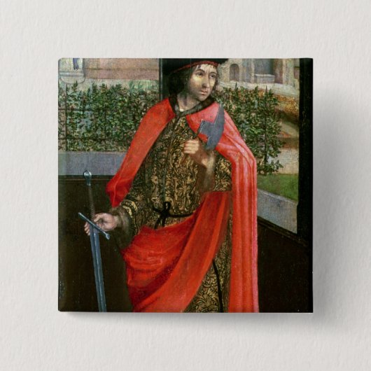 St. Crispin, 16e eeuw Vierkante Button 5,1 Cm (Voorkant)