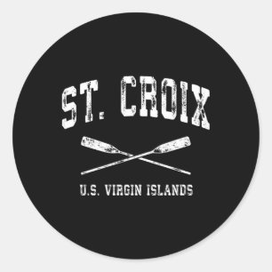 St Croix Amerikaanse Maagdeneilanden Nautische gek Ronde Sticker