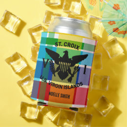 St. Croix, Amerikaanse vlag (Black) Madras Blikjeskoeler