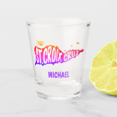 St. Croix, Cruz, Amerikaanse Maagdeneilanden Sunse Shot Glas (Voorkant)