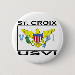 St. Croix, de Maagdelijke Eilanden van de V.S. Ronde Button 5,7 Cm