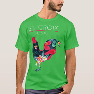 St Croix USVI Bloem Hibiscus Kip Lover Souven T-shirt