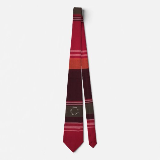 St. Croix USVI Circle Madras Pattern personaliseer Stropdas (Voorkant)