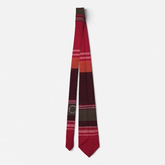 St. Croix USVI Circle Madras Pattern personaliseer Stropdas (Achterkant)