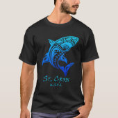 St Croix USVI Tribal Shark Vakantie T-shirt (Voorkant)