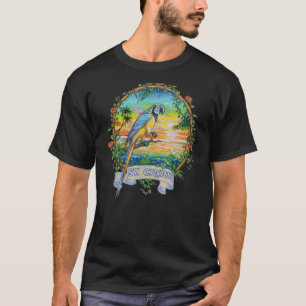 St Croix USVI tropische papegaai vakantie T-shirt
