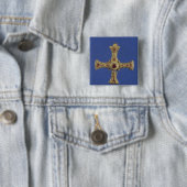 St. Cuthbert's Cross Vierkante Button 5,1 Cm (In situ)