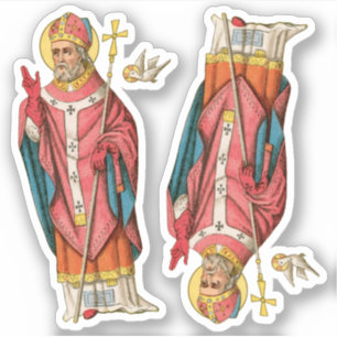 St. David of Wales (P 001) 2-Up - Contour Sticker