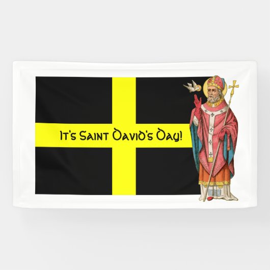St. David of Wales (P 001) en Zijne vlag Spandoek (Horizontaal)