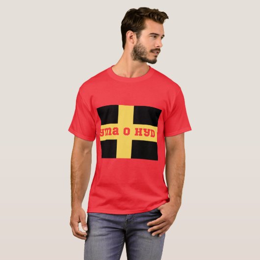 St Davids Cymru Yma O Hyd Rectangular Sticker T-shirt (Voorkant volledig)