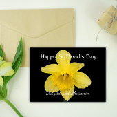 St David's Day Personalized Yellow Daffodil Kaart