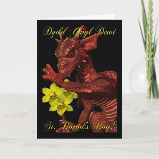 St Davids de rode Draak Dydd Gwyl Dewi van de Dag Kaart