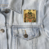 St. Demetrius van Salonica, 12e eeuw Vierkante Button 5,1 Cm (In situ)