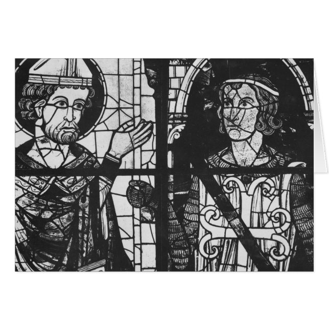 St Denis donnant l'oriflamme au chevalier clément (Devant horizontal)