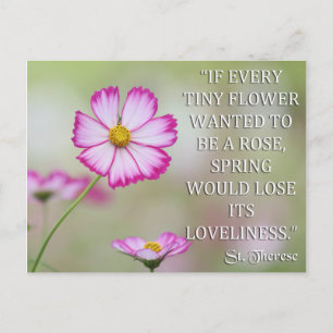 ST DEZE VAN LISIEUX ALS ELKE TINY FLOWER WILDE BRIEFKAART