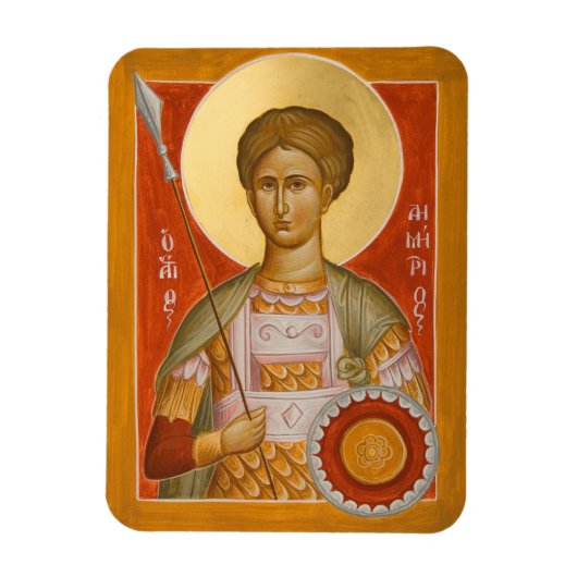 St Dimitrios Icon Magnet Magneet (Verticaal)